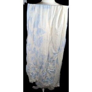 Pam's Pashminas & Exotic Scarves Fairycore Blue And White Butterfly Cotton Scarf